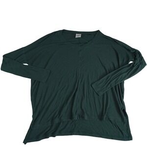 Cabi Green Dolman Sleeve Knit Top Womens XS Oversized V Neck Soft Casual